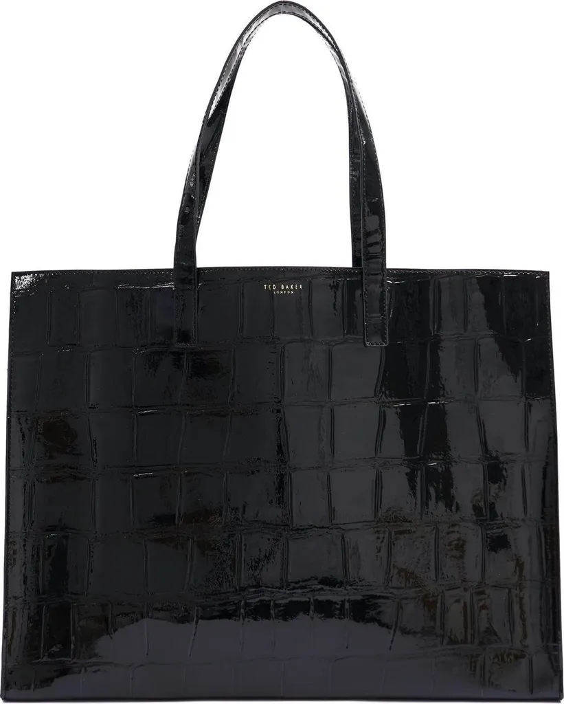 Icon Bag Ted Baker Vivvien Croc Nero - Borsa Shopper Grande Donna