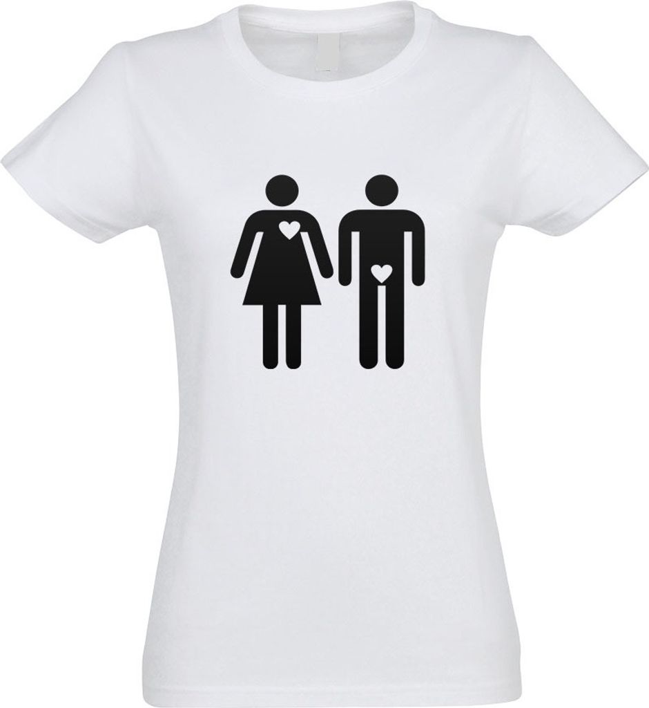 Kiwistar - T-Shirt tailliert - Damen - Weiss - Wahre Liebe - mit Motiv Bedruckt - Funshirt Design - Sport - Freizeit - Damen - S