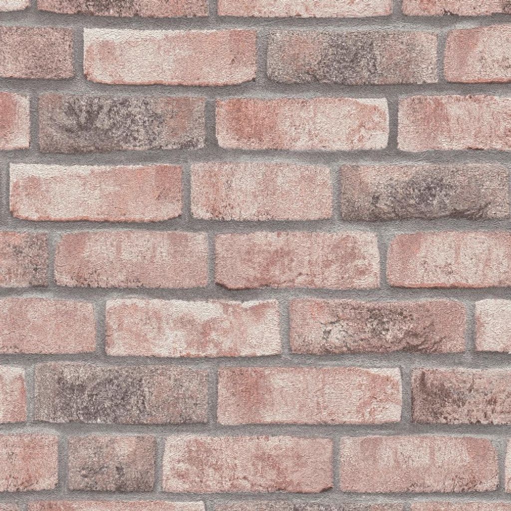A.S. Creation | Bricks & Stones | 388122 | Vliestapete | Steinoptik | 0.53 x 10.05 m | Grau | Wohnzimmer | Flur | Büro |