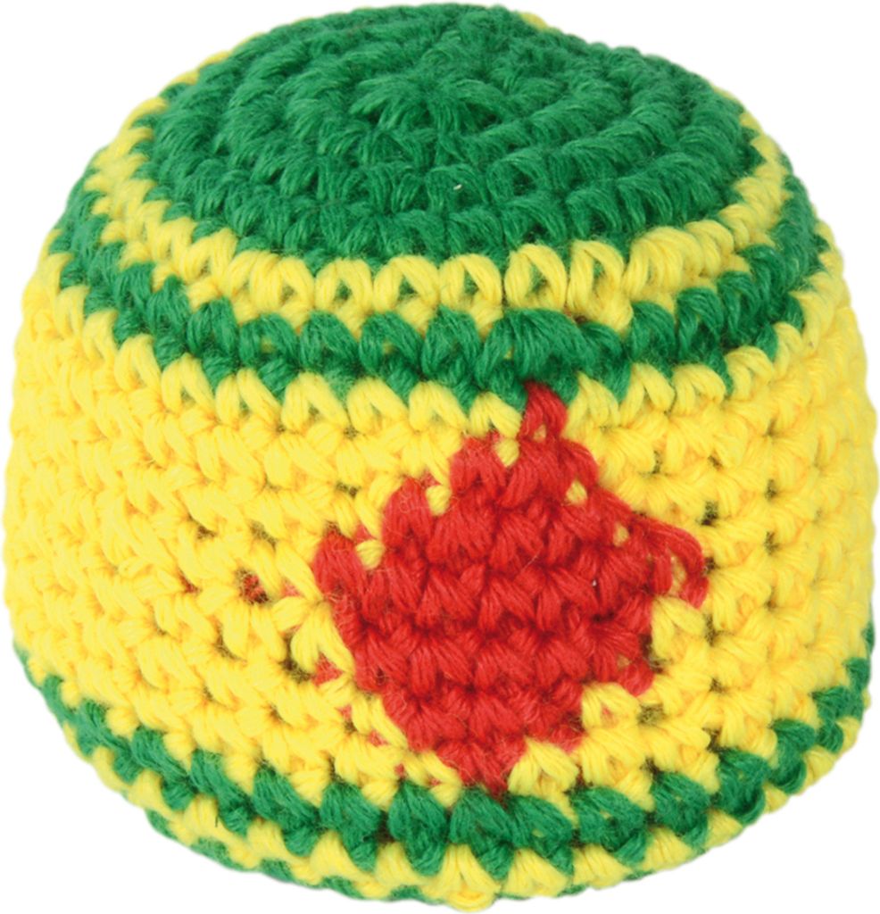 EDUPLAY 170397 Kick-Strickball Ø 5,5 cm, gelb/grün/rot, 6-teilig (1 Set)