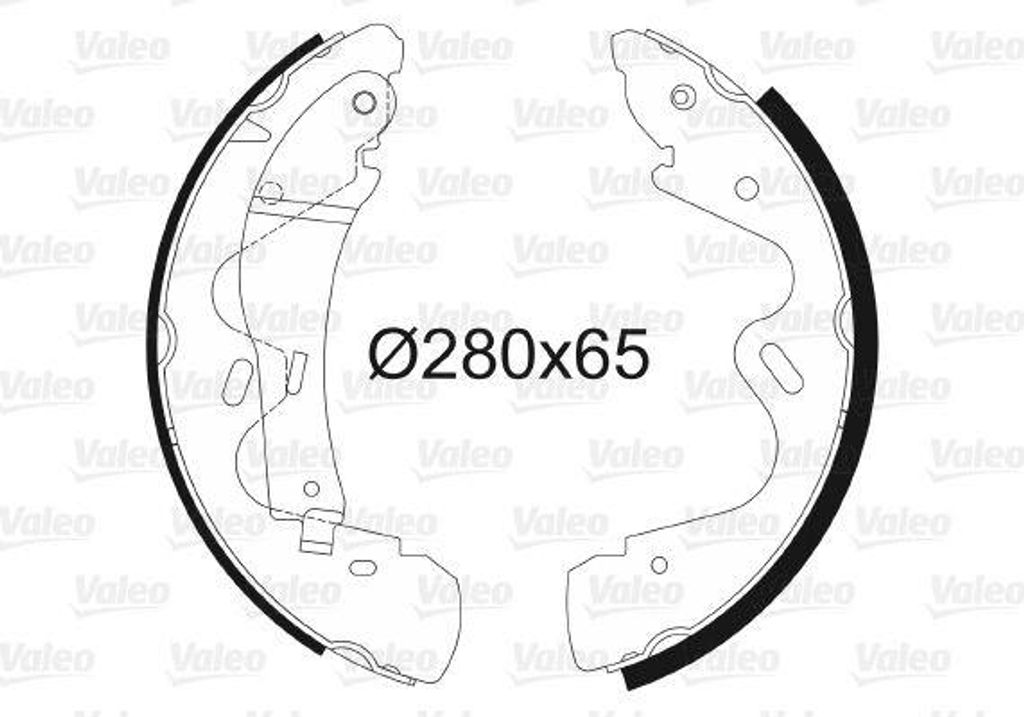 VALEO Bremsbackensatz Trommelbremse Hinten für NISSAN TERRANO II (R20) 280mm 564100