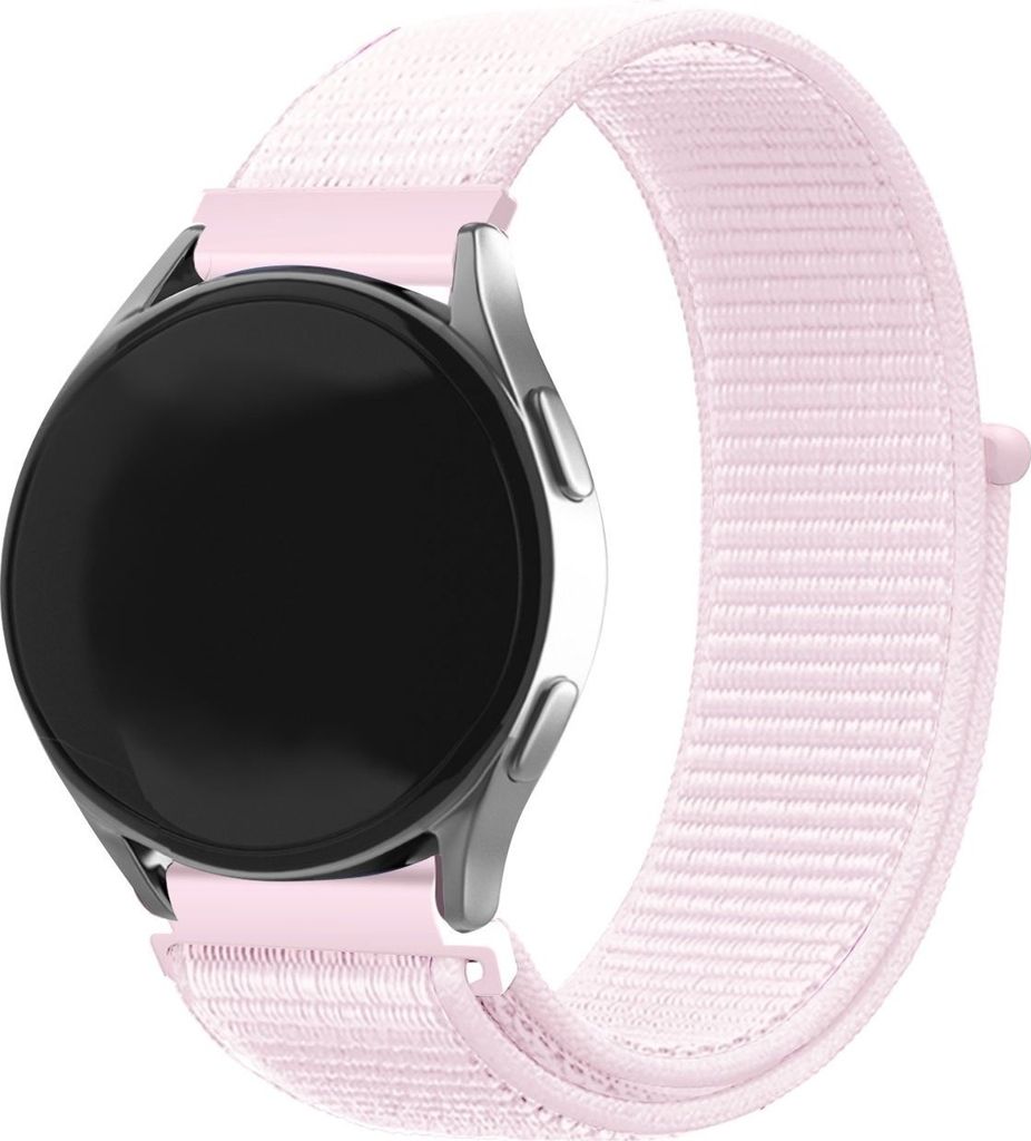 Strap-it Samsung Galaxy Watch 6 Classic 47mm Nylon Armband (Hellrosa)