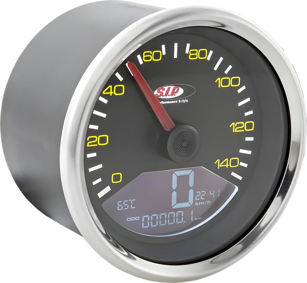 Drehzahlmesser / Tacho SIP Performance 2.0 Edelstahl 140km/h 14.000rpm für Vespa P80-150X PX80-200E Lusso 1° P150S P200E