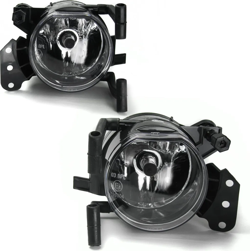 Phares antibrouillard chromés verre clair et ampoules HB4 pour BMW E60 E61