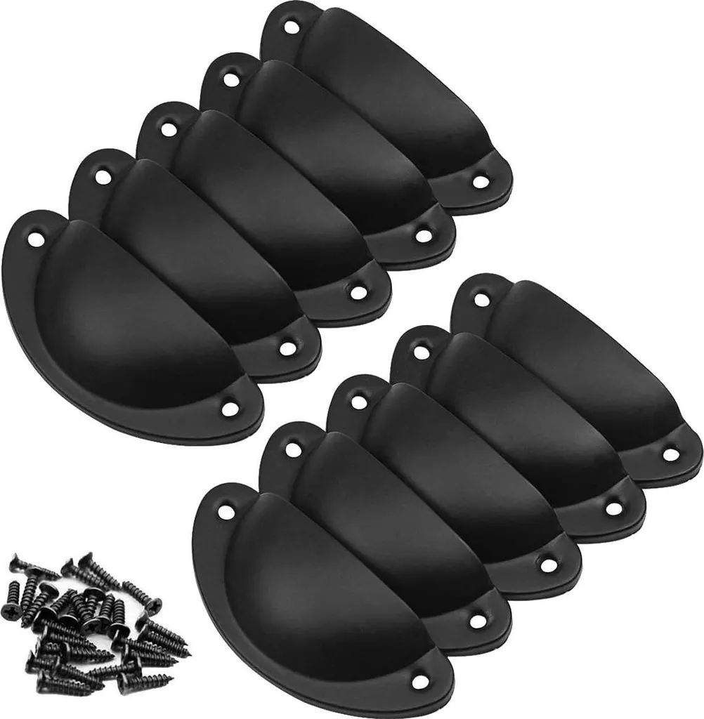 Aménager sa cuisine avec 10 boutons de porte vintage noirs en métal mat