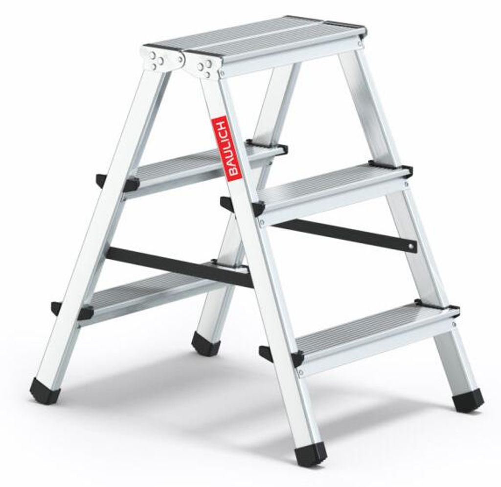 Baulich | Haushaltsleiter - Aluminium - 2x3 Stufen - Max. Produktbild 