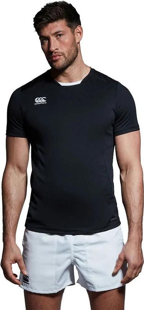 Canterbury Club Dry Kurzarm-t-shirt Schwarz L Mann Schwarz L