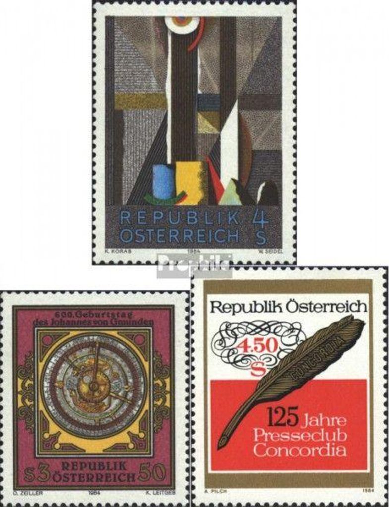 Briefmarken Österreich 1984 Mi 1793,1794,1795 Produktbild 