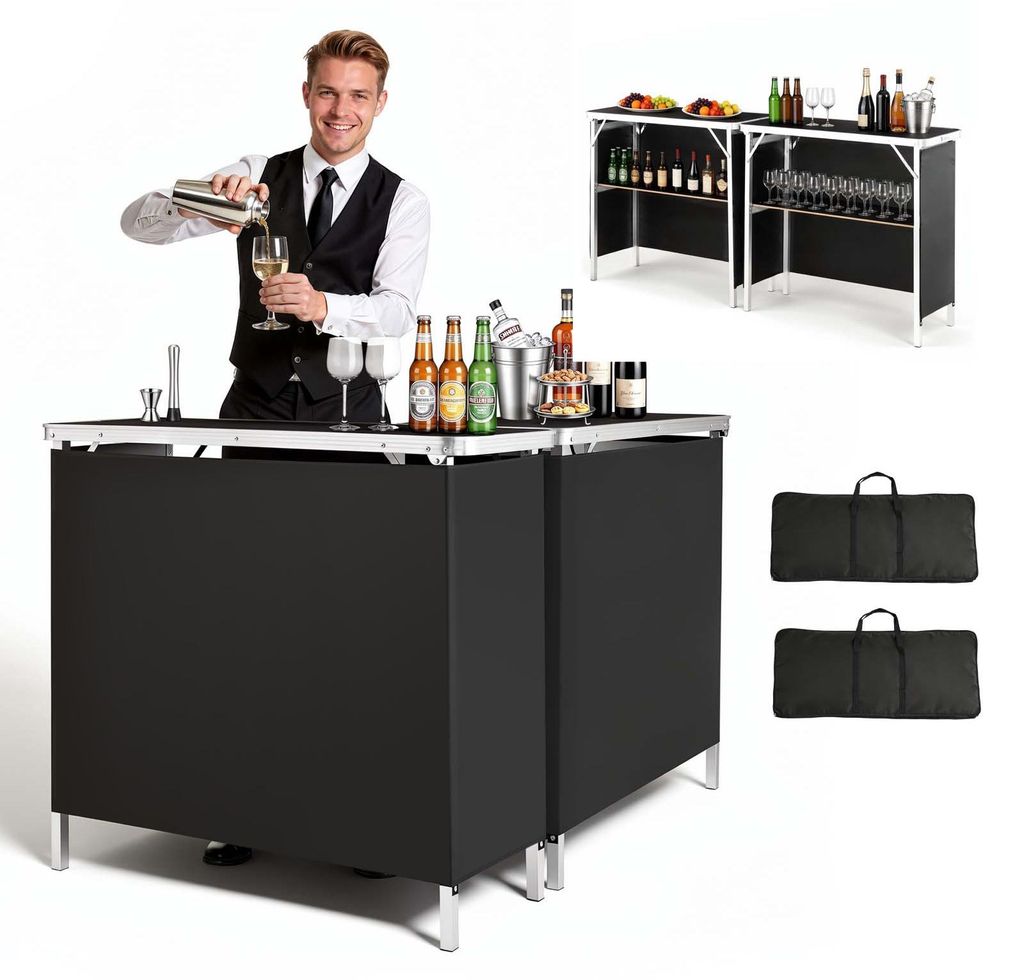 VEVOR, mostrador de recepción plegable, pack de 2 unidades, Imagen del producto 