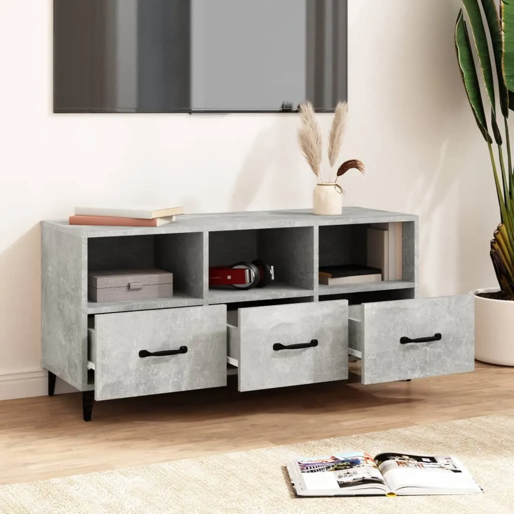 Mobile TV Maison Exclusive Grigio Cemento 102x35x50 cm Design Moderno