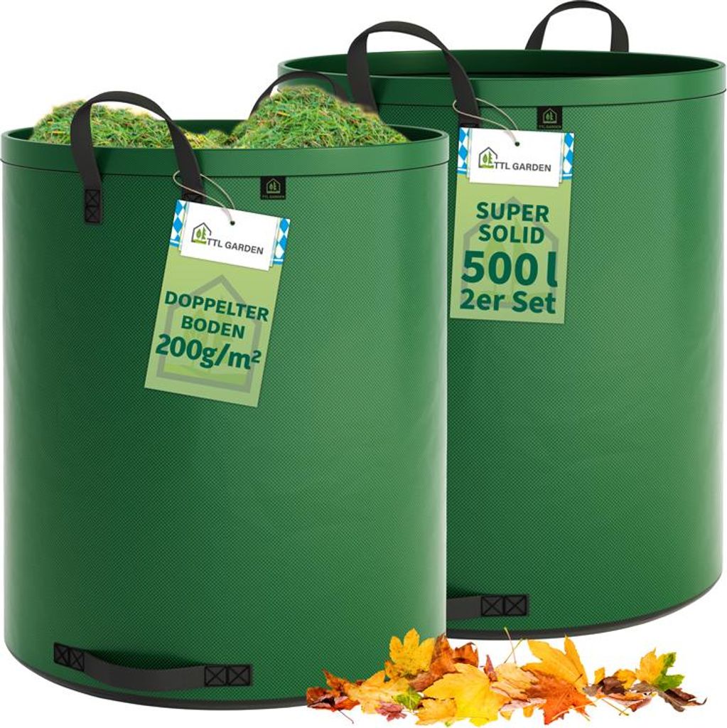 TTL GARDEN Gartenabfallsack SUPER SOLID 2er Set 2x500 L Produktbild 