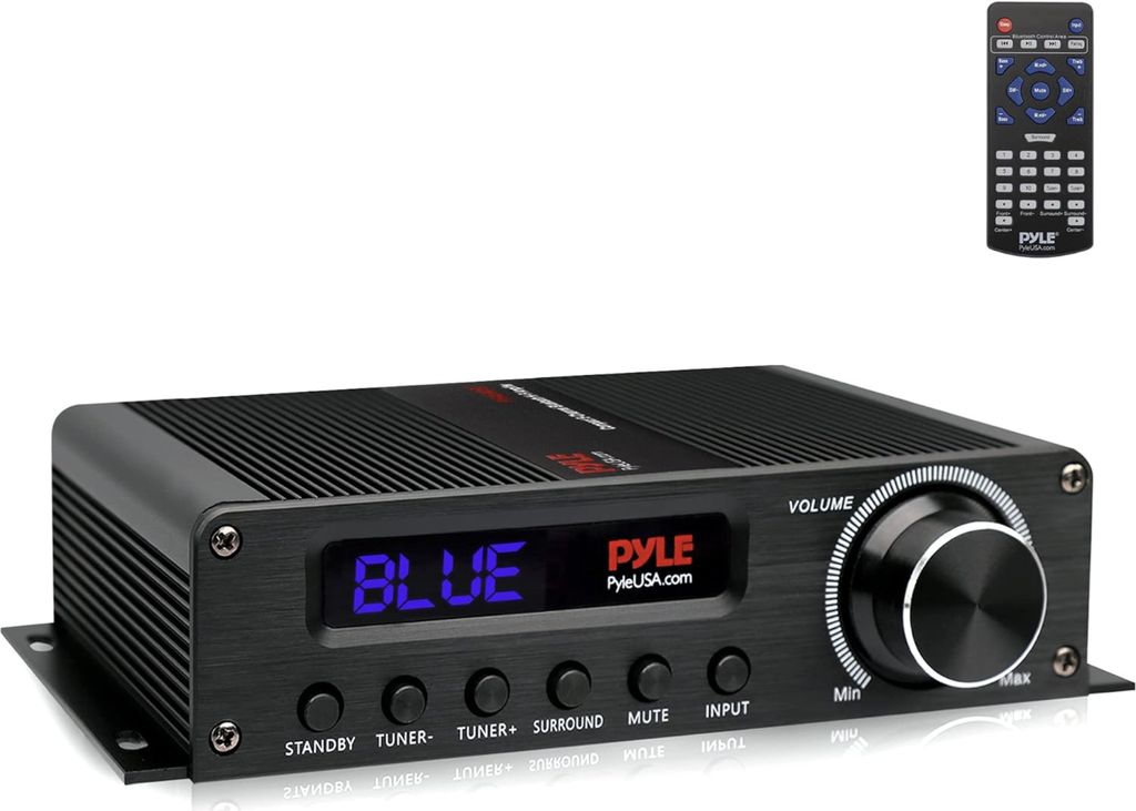 Pyle Kabelloser Bluetooth Heim-Audioverstärker – 100W 5.1 Kanal Heimkino Stereo Receiver, Surround Sound mit HDMI, AUX, FM-Antenne, Subwoofer-Ei...