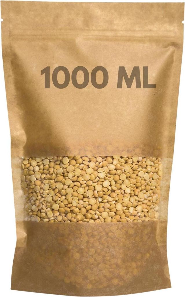 DOYPACK ECO Papiertüte mit kleinem Sichtfenster, 180 x 90 x 290 mm, 1000 ml, 25 Stück