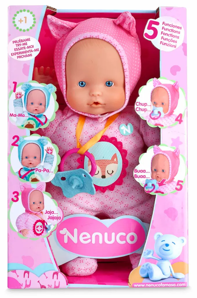 Poupée Nenuco Baby Doll 30cm avec 5 Sons Interactifs pour Enfants