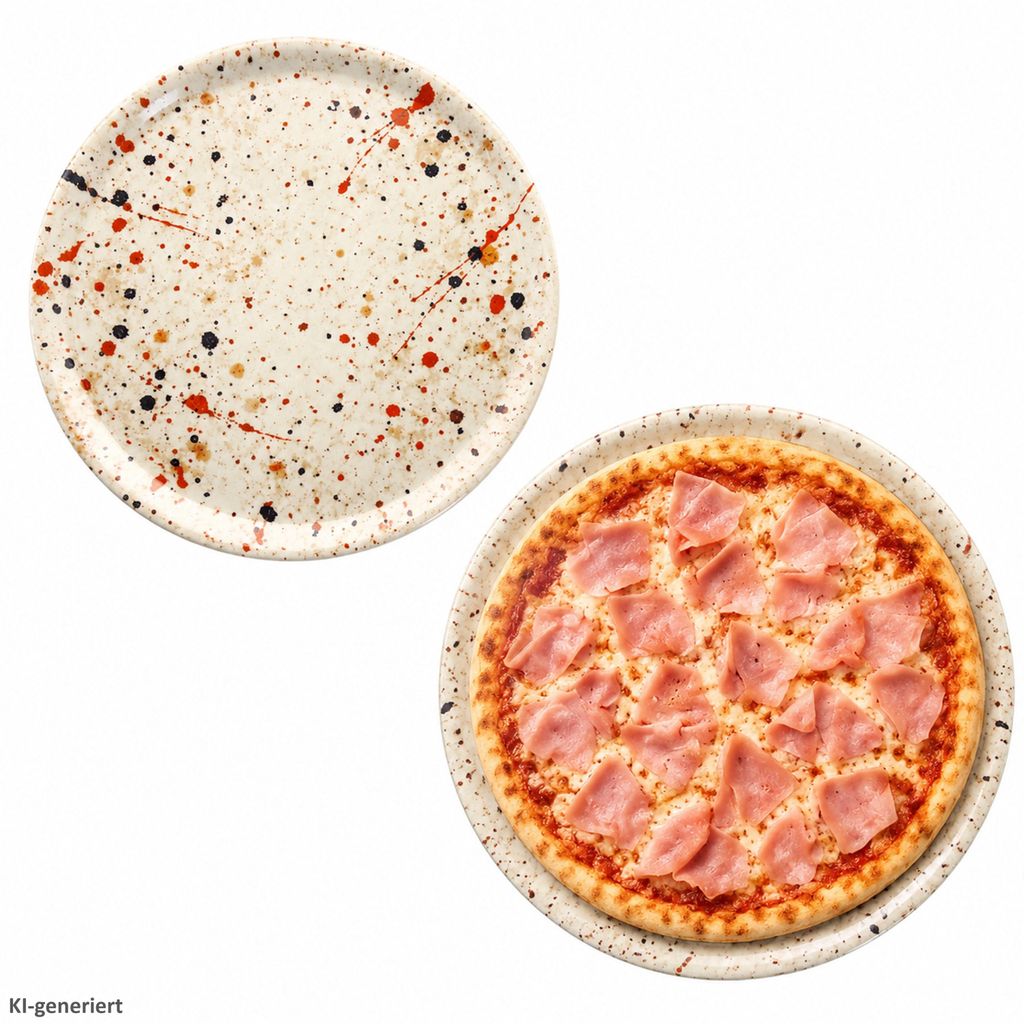 2 piatti per pizza Granito, diametro 31,5 cm, piatti XL per Immagine del prodotto 