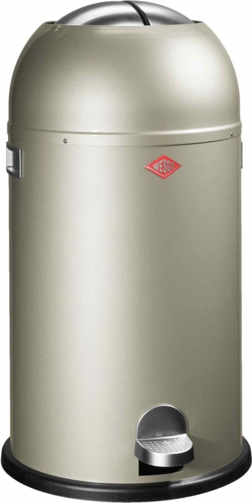 WESCO Tretabfalleimer 184631-03 KICKMASTER in NEUSILBER mit Produktbild 1