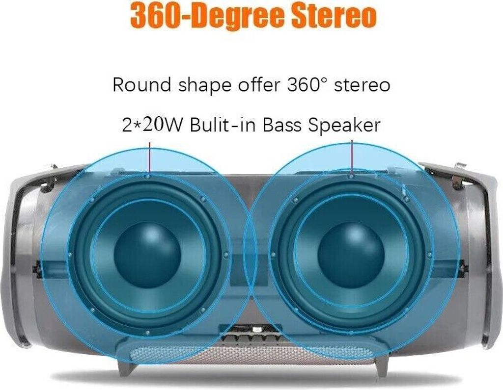 Wireless Bluetooth Lautsprecher MusikboxTragbarer 40W Produktbild 5