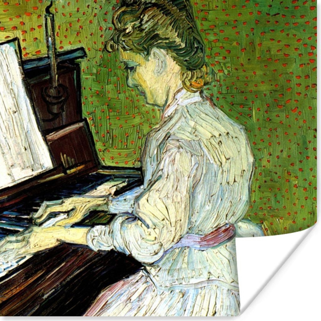 MuchoWow® Poster Marguerite Gachet am Klavier - Vincent van Produktbild 