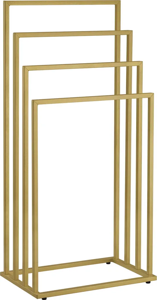 Porte-serviette Valora doré 4 barres | Support de bain sans perçage