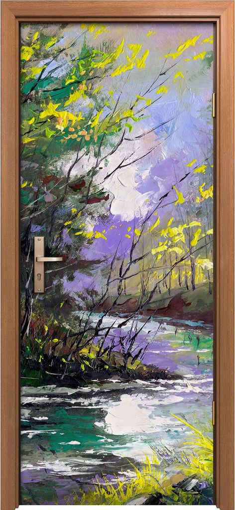 Türposter 80x200 cm Türaufkleber Türtapete Türfolie Klebefolie Herbst Landschaft mit Wald