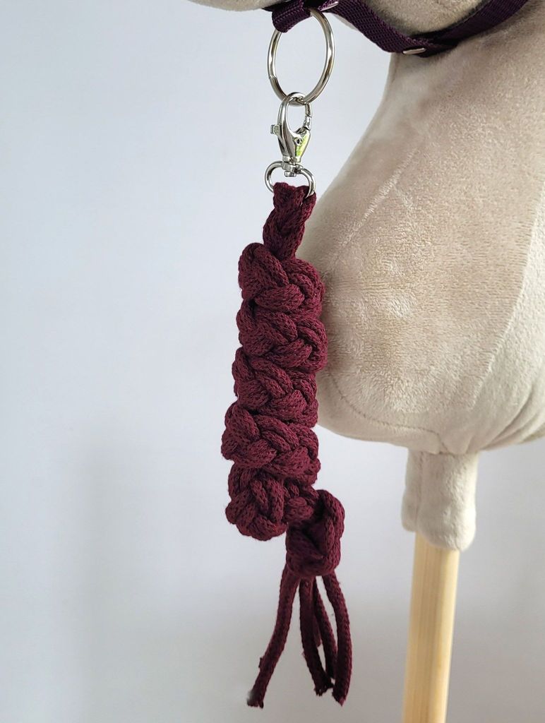 Seil-Führstrick für Hobbypferd - Pflaume