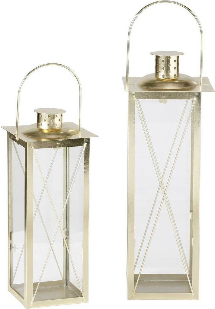 Złote lampiony FAROL, 2 metalowe latarenki Zdjęcie produktu 