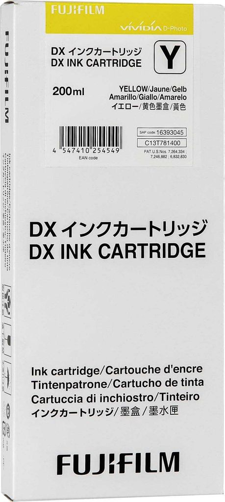 Fujifilm DX Ink Cartridge 200 ml yellow