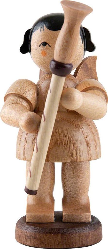 Engel mit Fagott - natur - stehend (9,5cm) von Kunstgewerbe Uhlig