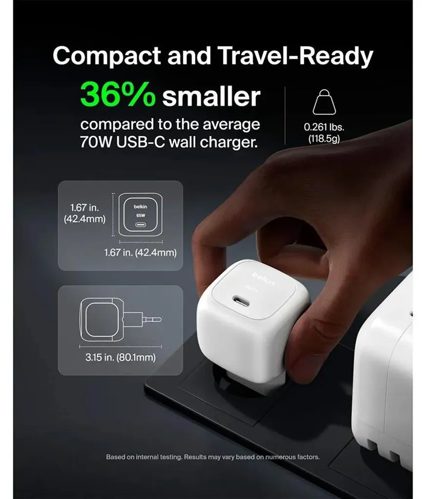 Belkin BoostCharge Bloc de Charge Mural Compact Blanc Haute Sécurité - 6