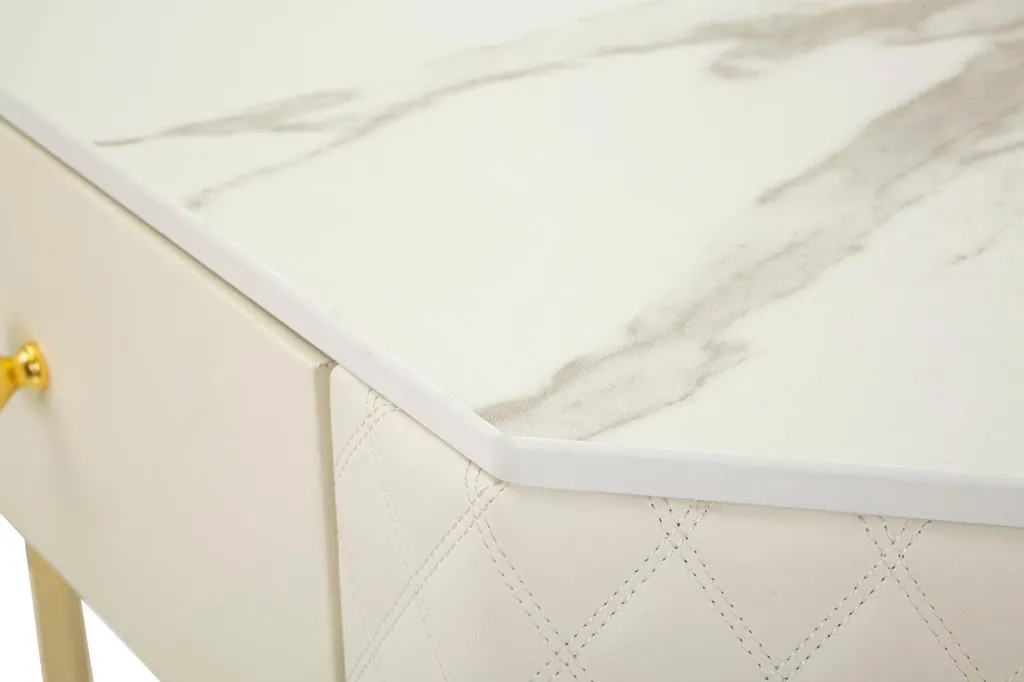 FURNLUX Table Console Sharon Blanche 85cm - Console de Design Moderne - 8