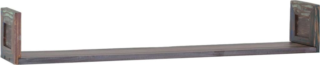 MiaMöbel Wandregal Cancun 100 cm Shabby Chic Massivholz Pinie Bunt