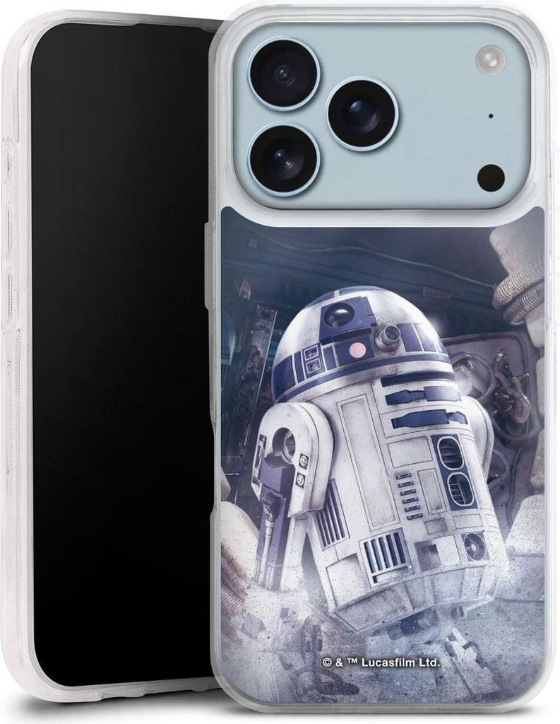 DeinDesign Handyhülle für Apple iPhone 17 Pro Silikon Hülle Case Smartphone Schutzhülle Fanartikel Roboter Star Wars