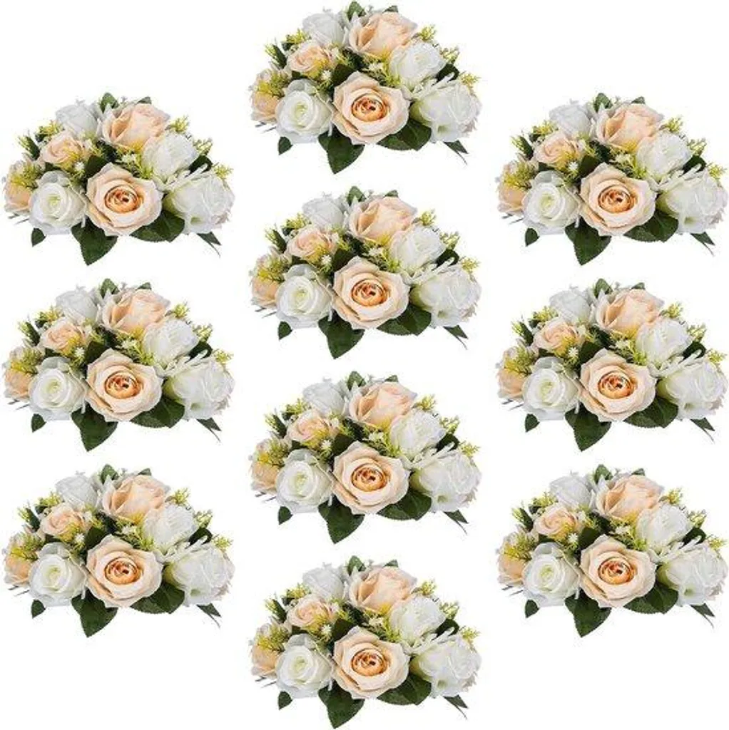 Bouquet de roses synthétiques avec support pour décoration de cérémonie