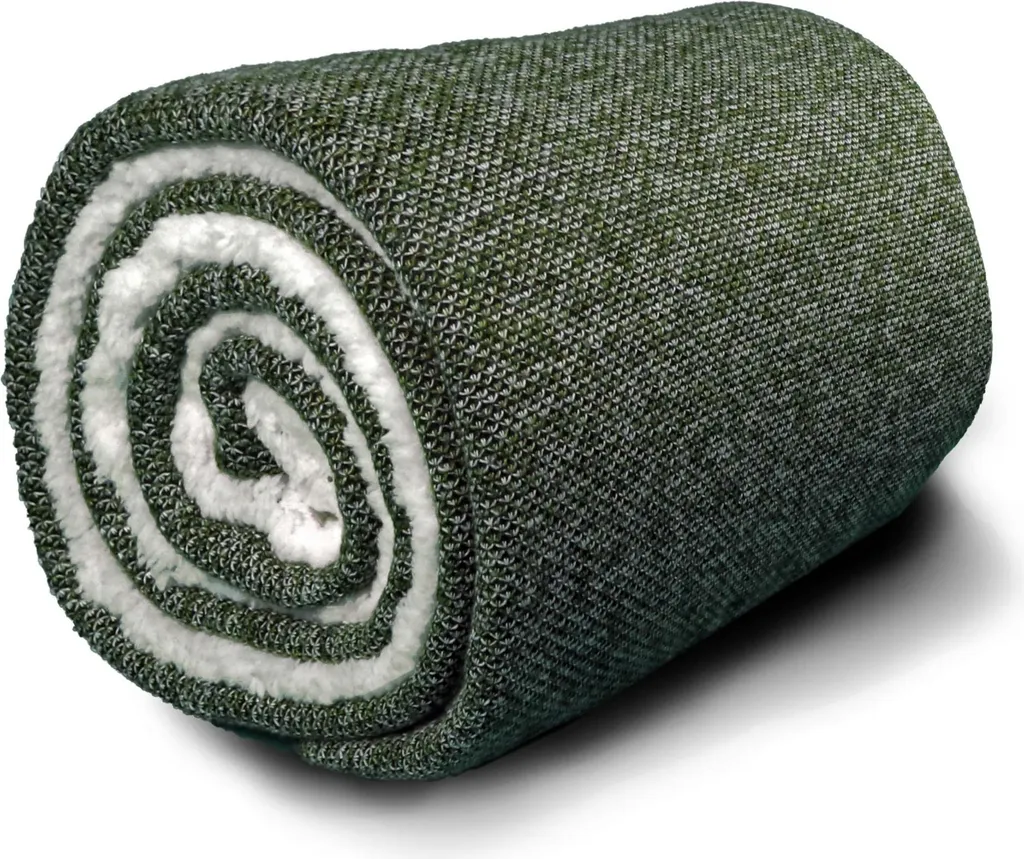 Plaid polaire vert avocado 150x200cm Kane pour lit et canapé design