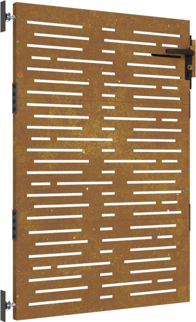 Gartentor 85x150 cm Cortenstahl Quadratisches Design