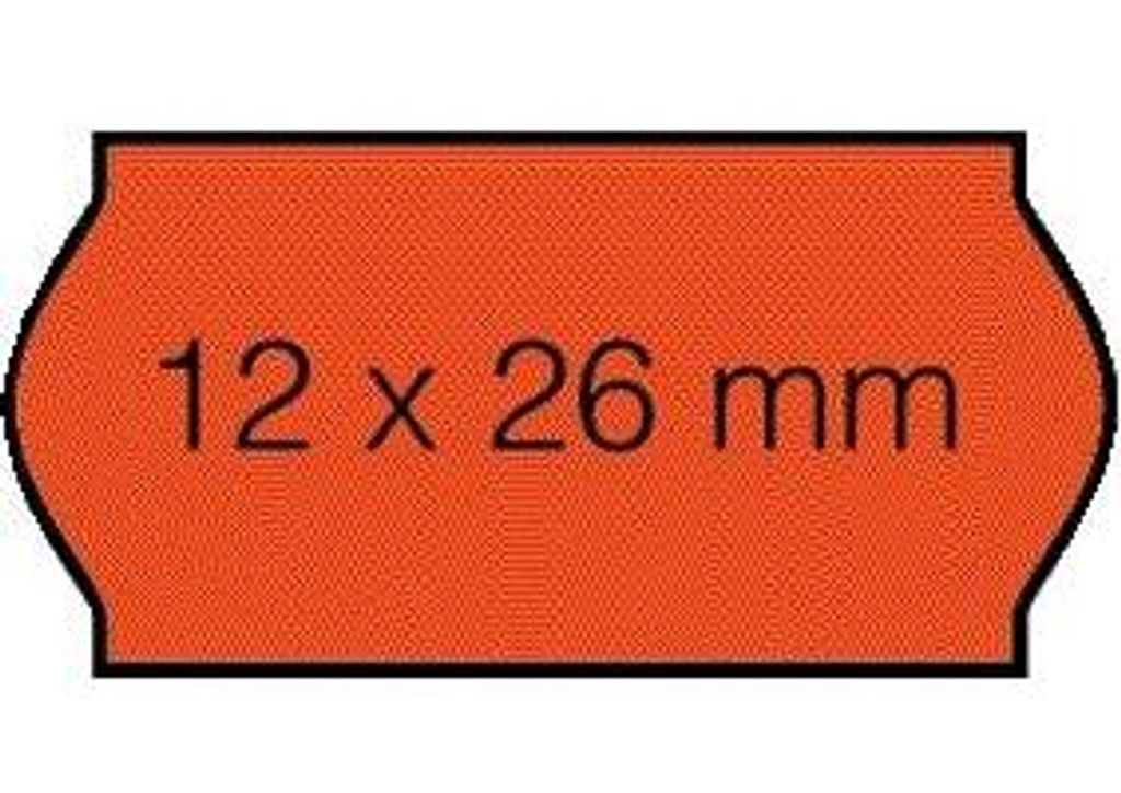 Sato - Preisschild 12x26mm Samark permanent fluoreszierend rot 1500 Stück