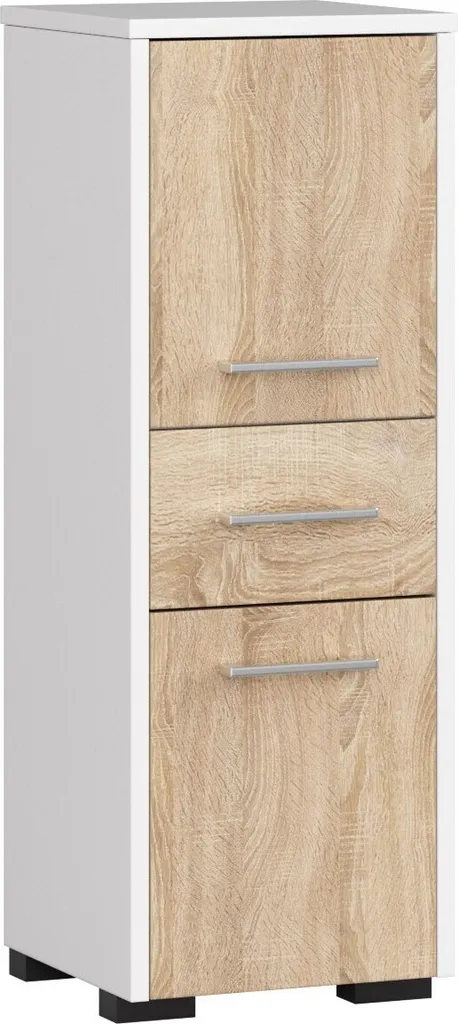 Armadietto Bagno Multiuso 30cm: 1 Cassetto, 2 Ante, 3 Ripiani