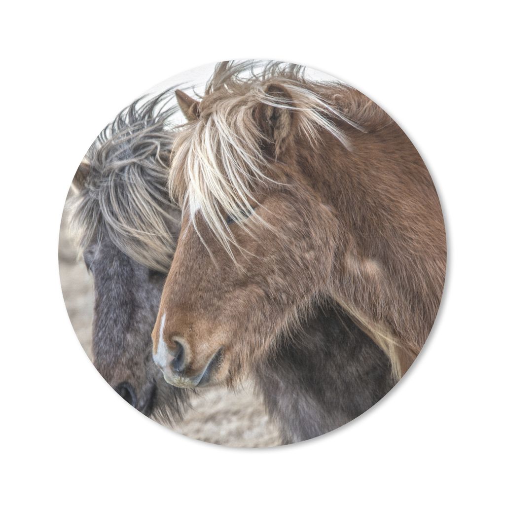 MuchoWow Mauspad Mousepad Pferde - Natur - Makro 30x30 cm - Mousepads - Maus Mat - Pad - Mausunterlage - Tischunterlage - Schreibtischmatten