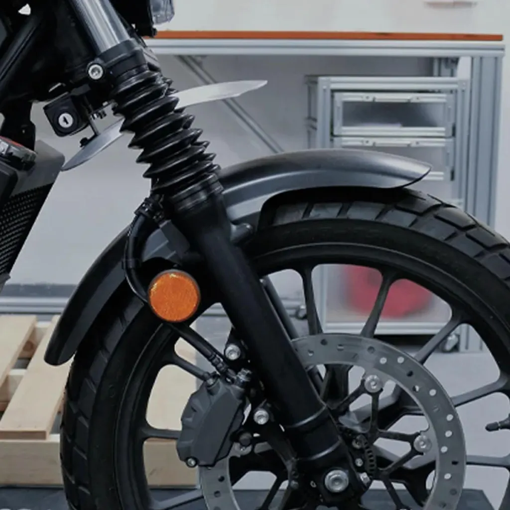 Bavette moto avant surélevée en alliage d'aluminium noir Honda SCL500 - 17