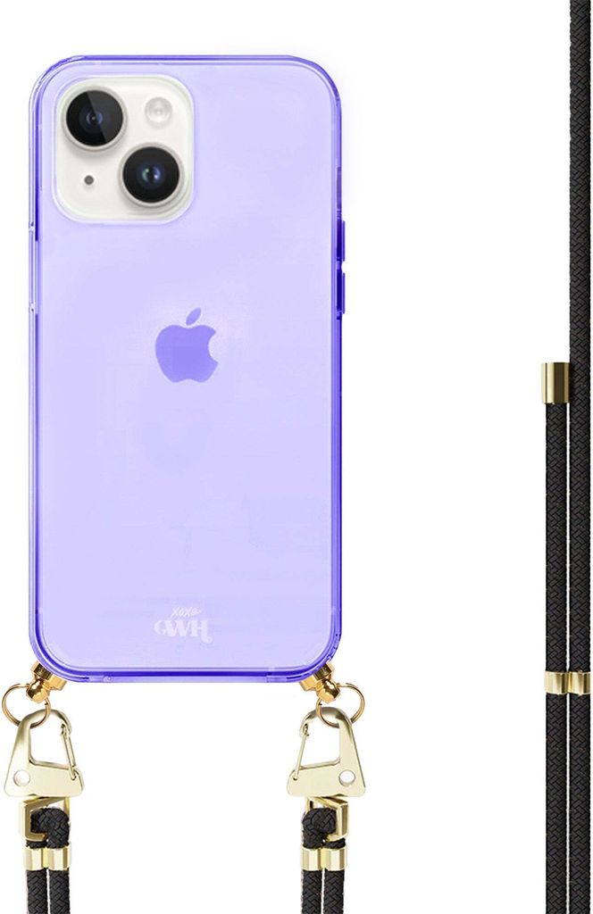 Black & Gold Cord Hülle Purple  - Kompatibel mit iPhone 14 Produktbild 