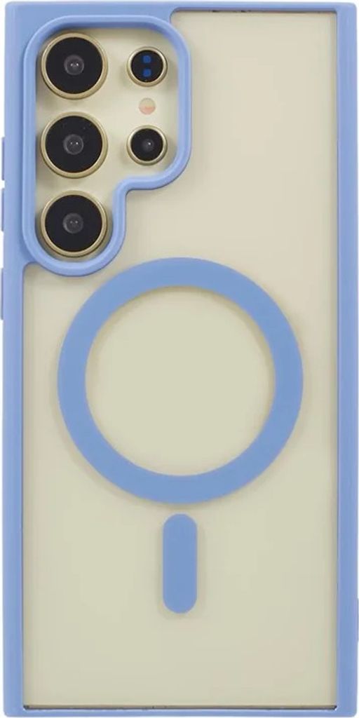 MagSafe Hülle für Samsung Galaxy S24 Ultra - Phonesta Basic Back Cover - Transparent/Hellblau