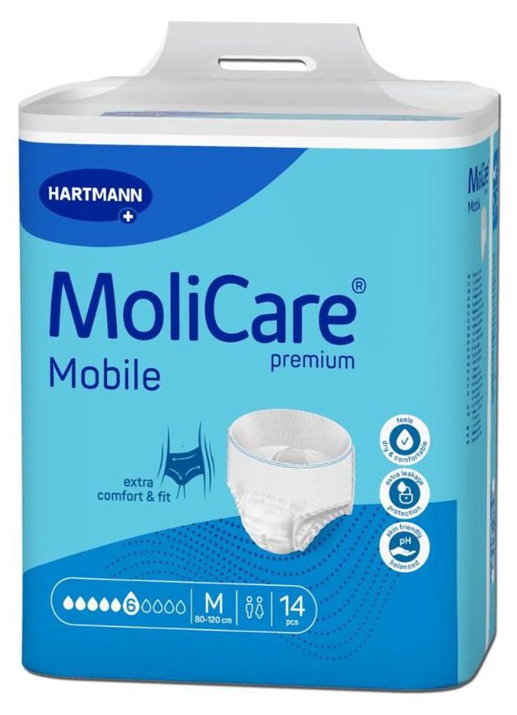 Hartmann MoliCare Premium Mobile 6 Tropfen – Gr. M (90–120 cm) | Packung (14 Stück)