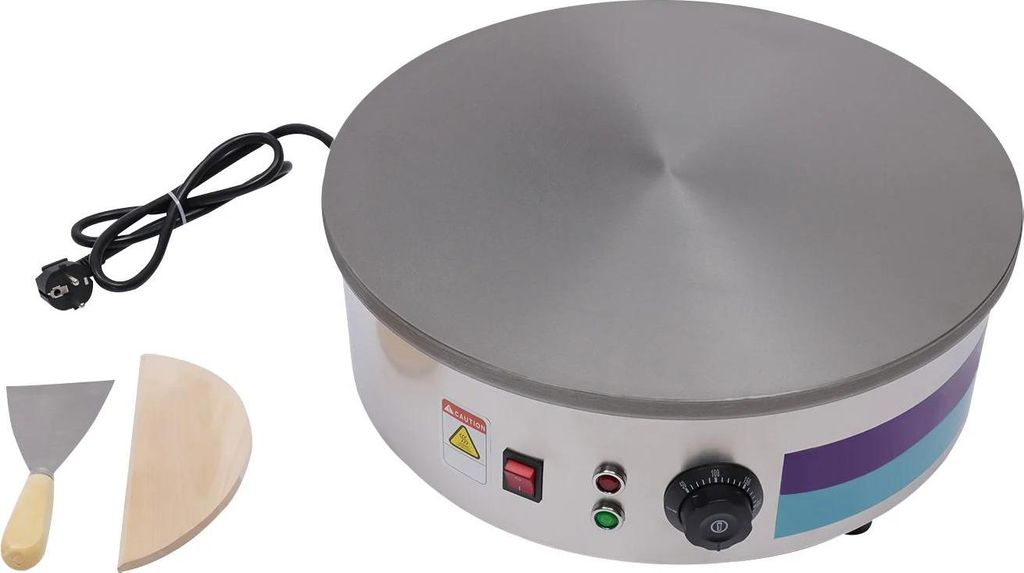 SX-450P Crepemaker - Elektrische Crêpeplatte 45 cm - Hohe Leistung - Schnelles Aufheizen - Gewerblicher Crepe Maker für Foodtruck & Küche - Hell...