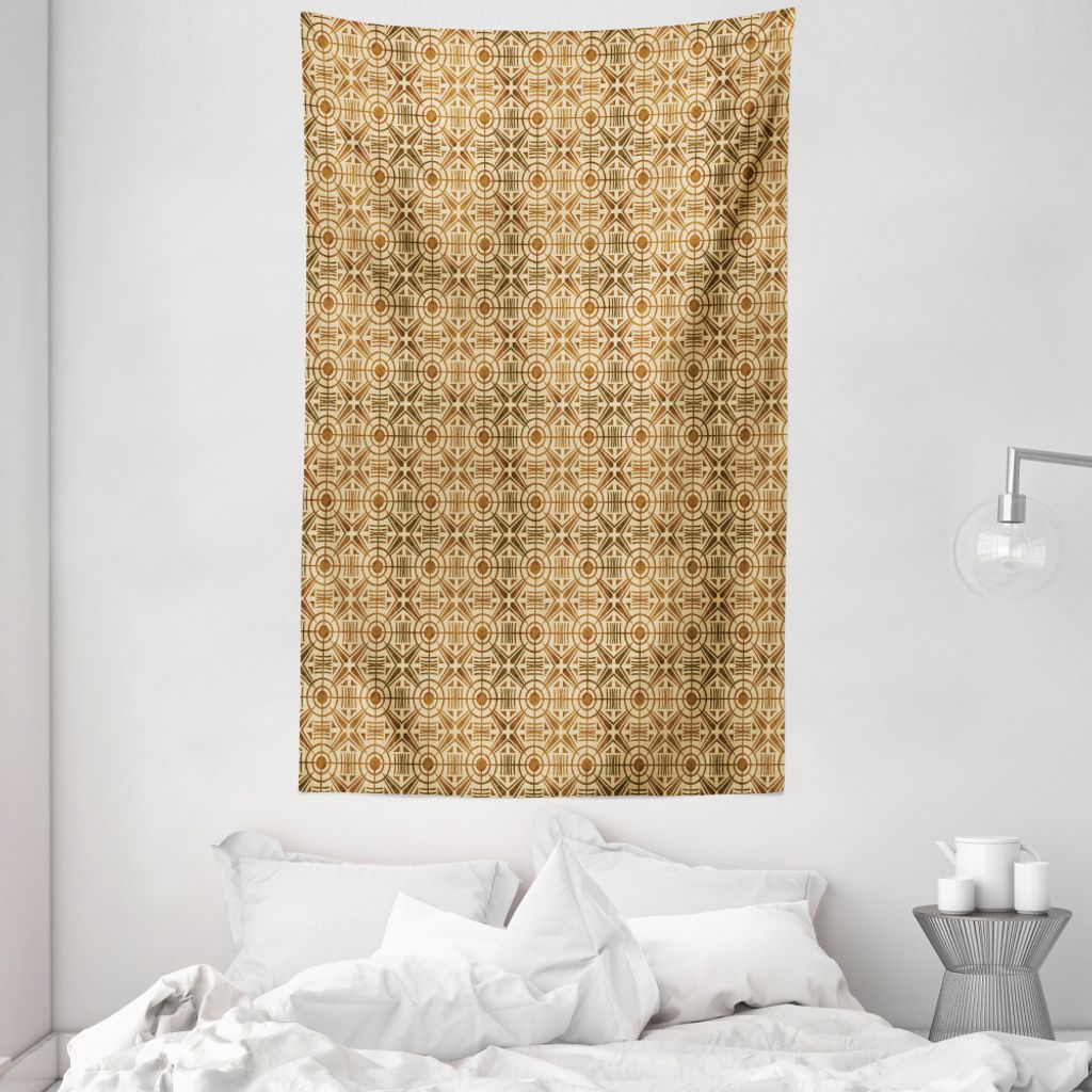 ABAKUHAUS Geometrisch Wandteppich und Tagesdecke, Kreise Radiallinien aus Weiches Mikrofaser Stoff Waschbar ohne Verblassen Digitaldruck, 140 x 230...