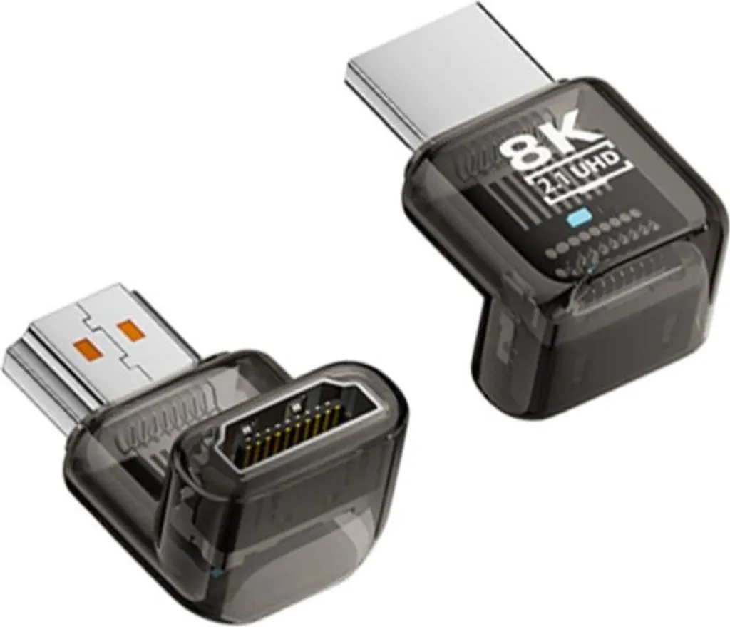 Offerta 3x Adattatori HDMI 2.1 8K @ 60Hz | Angolo 90° Nero