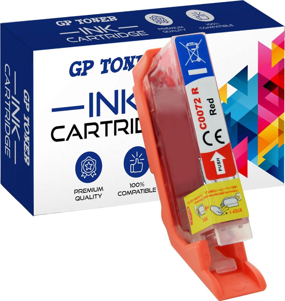 Druckerpatronen kompatibel für Canon Pixma Pro-10 Pro-10S PGI-72 - Rot