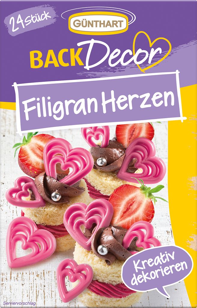BackDecor 24 Filigran Herzen in rosa Produktbild 