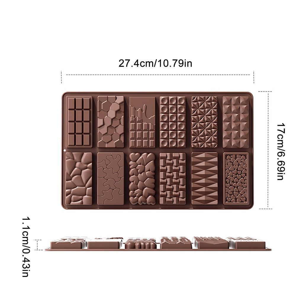 2-in-1 Schokoladenform Silikon Schokoladentafel Form Produktbild 2