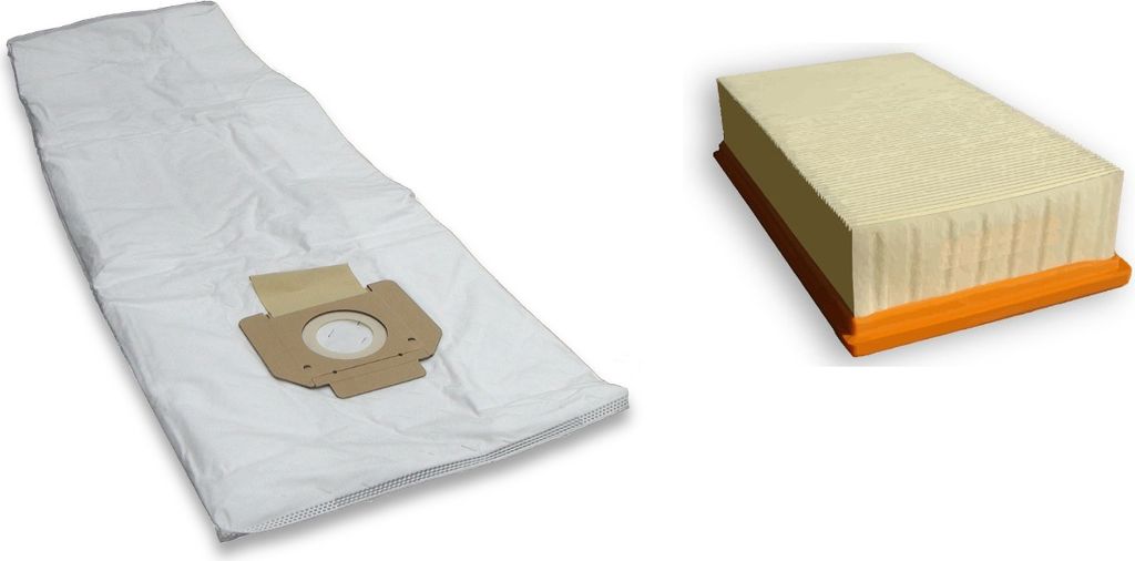 5 Staubsaugerbeutel + 1 Filter für Hilti VC20-U und VC40-U Filtersäcke Faltenfilter