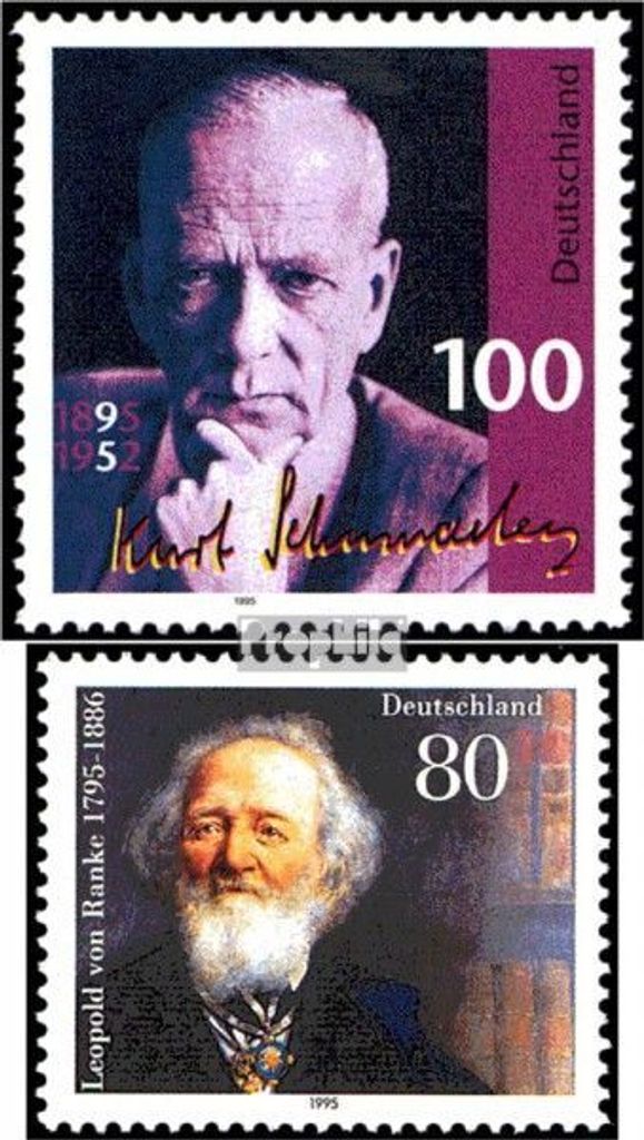 Briefmarken BRD (BR.Deutschland) 1995 Mi 1824,1826 (kompl.Ausg.) gestempelt 100.Geburtstag von Schumacher